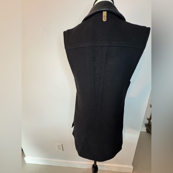 Mackage Sleeveless Jacket w/ Leather Collar | Black | Size XS - Picture 15 of 17